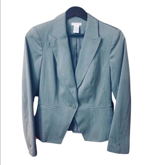 Sz 6 Gray Worthington Stretch blazer single button - Picture 1 of 3